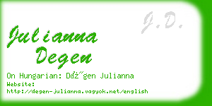 julianna degen business card